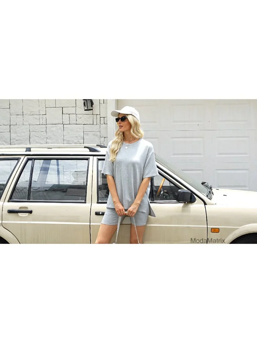 Women's 2-Piece Lounge Set Shorts Matching Biker Shorts with Pockets